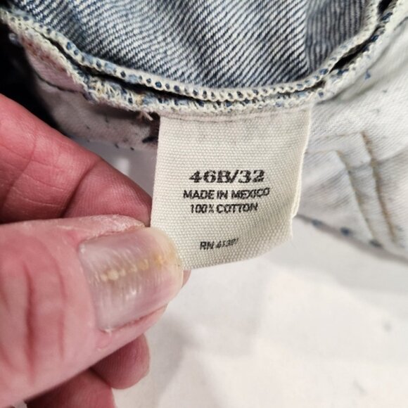 Vintage Polo Ralph Lauren Jeans Mens 46x32 Blue Big Medium Wash Straight Leg - Picture 7 of 16